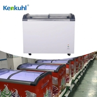 Congélateurs alimentaires Kenkuhl 500L, vitrine de présentation de crème glacée, vente directe d'usine pour les magasins de proximité, vitrine de produits surgelés