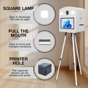 Photomaton multifonctionnel d'intérieur réglable avec écran tactile, appareil photo reflex numérique et imprimante <span class=keywords><strong>DNP</strong></span> pour fêtes et mariages - Product Image 4