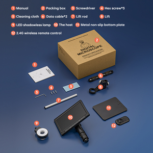 351-B 1200倍 12MP 7インチIPSスクリーン顕微鏡メーカー 電子拡大鏡 光学デジタル顕微鏡 はんだ付け用 - Product Image 6