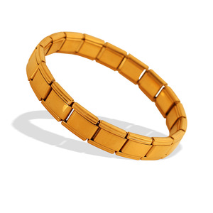 Titanium Steel Spring <b>Bracelet</b> Elastic Gold Silver Unisex Fashion <b>Bangle</b> Mix Match Geometric Design For Men Women - Product Image 5