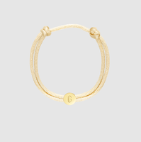 Inspire Jewelry Bracelet corde Minimalisr avec breloques vierges en acier inoxydable PERSONNALISÉ POUR ENFANTS DISQUE INITIAL CORD