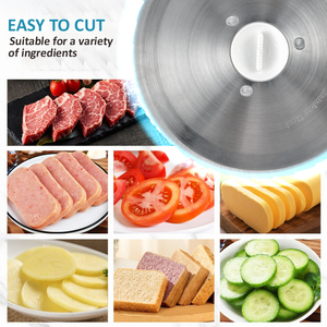 Nhà máy cung cấp thực phẩm điện Slicer cho hộ gia đình nhà hàng sử dụng 170mm lưỡi thép không gỉ có thể gập lại dropshipping có sẵn - Product Image 2