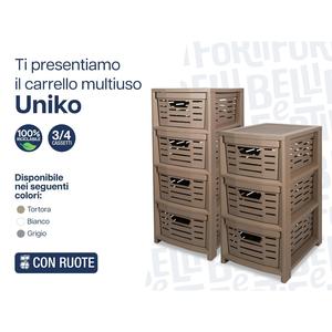 Carrito Multiusos con 4 Cajones, Organizador de Almacenamiento de Material PP Gris, Unidad de Cajones - Product Image 2