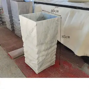 HZX Natural Stone Luxury Modern Freestanding Marble Bathroom Sink Vanity Cabinet