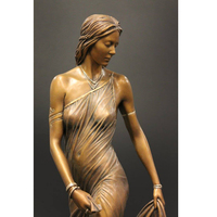 Statues de femmes modernes, belles statues de jardin de grande taille en bronze, personnalisées pour la décoration extérieure de la maison, modèle sportif en laiton, Europe