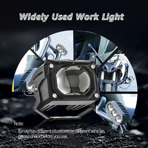 ไฟ LED โปรเจกเตอร์มอเตอร์ไซค์,ไฟลำแสงสูงต่ำสีคู่ U9 U10 <span class=keywords><strong>U18</strong></span>โคมไฟผู้ช่วยขับขี่ภายนอกสีขาวสีเหลือง - Product Image 2