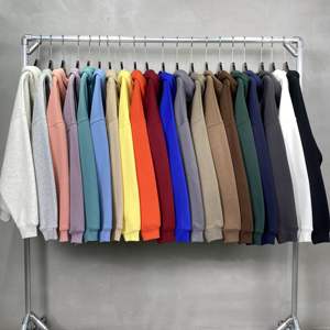 Sweat-shirts à capuche 100% coton, épais, en molleton lourd, surdimensionnés, personnalisables avec logo, pour hommes - Product Image 3