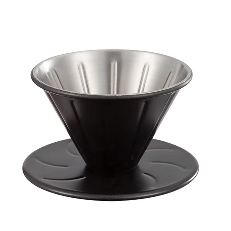 Black - stainless steel v60 filter - small size (no handle)