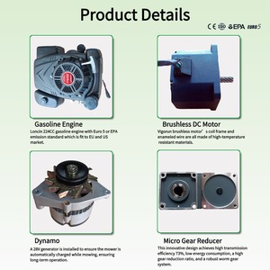 เครื่องตัดหญ้า Vigorun VTC550 รุ่น Euro <span class=keywords><strong>5</strong></span>/EPA 16x ประสิทธิภาพสูงแบบแมนนวล พร้อมโครงสร้างแบบตีนตะขาบ สำหรับพื้นที่สีเขียวในพื้นที่อยู่อาศัย - Product Image 3