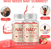 BioFlex OEM Marque Privée Sans Sucre 1000mg Nicotinamide Riboside NAD Resvératrol Complément en Gummies pour Anti-Âge et Augmentation du NAD