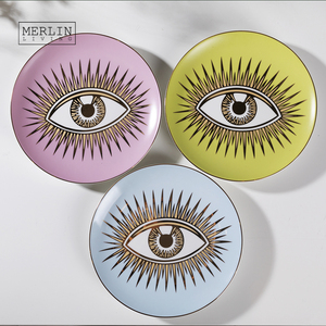 Assiettes décoratives <span class=keywords><strong>Merlin</strong></span> Living, œil porte-bonheur, décoration d'intérieur, assiette à fruits, accessoires en porcelaine, décoration de table pour assiettes, ensemble d'assiettes - Product Image 6