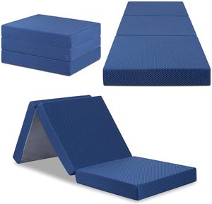 Tri-Vouwen Traagschuim Matras Topper - Trifold Schuim Matras Topper Met Verwijderbare Cover - Compact En Gemakkelijk Te opslag