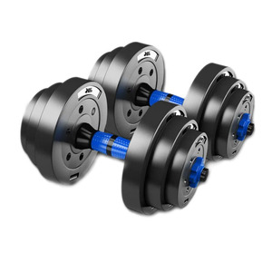 PE Material Adjustable <strong>Dumbbell</strong> <strong>Set</strong> for Men and <strong>Women</strong>, Black <strong>Dumbbell</strong> for Home Gym Workout Fitness, Turning Handle - Product Image 1