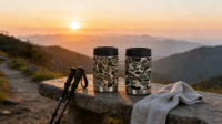 Gobelet isotherme camouflage 12oz personnalisé, anti-transpiration, en acier inoxydable avec revêtement poudré, motif camouflage canard, pour boissons et bouteilles d'eau