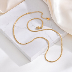 Simple New <b>Rope</b> Chain <b>Bracelet</b> Waterproof 18k Golen Plated Jewelry Sets for Women - Product Image 4
