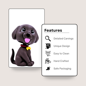 Bobblehead Dog - Brown est un animal mignon et ludique, parfait pour votre tableau de bord de voiture, votre bureau ou la décoration de votre maison - Product Image 2