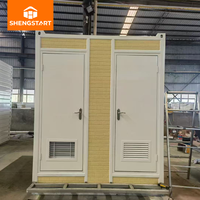 Toilettes publiques portables préfabriquées en panneaux sandwich pour le camping en plein air et les parcs