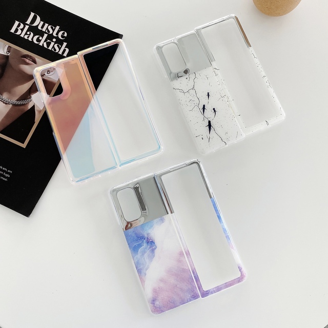 New Fashion Folding Mobile Phone Purple Dazzling Colors Mirror  Tpu Phone case for Xiaomi MIXFold