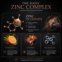 Capsules de mélange minéral de picolinate de zinc pour adultes avec cuivre, sélénium, vitamines C et B6 pour le soutien immunitaire - Vente en gros