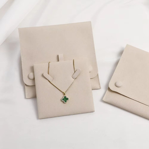 Bolsa de Joyería Ecológica de Lujo con Logotipo Personalizado, Diseño de Cierre a Presión de Microfibra para Exhibición de Collares y Empaque de Regalos - Product Image 6