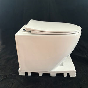 Les toilettes sont suspendues Sanitaires sans bords Cuvette de toilette suspendue au mur en céramique <span class=keywords><strong>WC</strong></span> <span class=keywords><strong>suspendu</strong></span> - Product Image 3