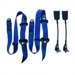 Kit complet de ceintures de sécurité bleues pour Fiat 500 D/F/L/R 126 1 Série - Product Image 1