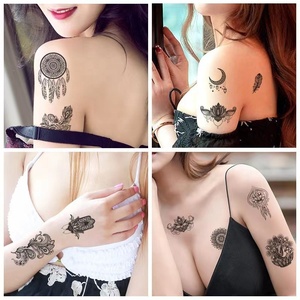Di fascia alta retrò nero disegno Mandala temporaneo del tatuaggio adesivo impermeabile henné per il viso Sexy Totem per il commercio transfrontaliero - Product Image 4