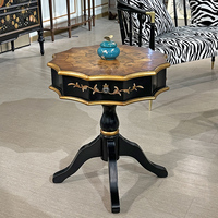 Console victorienne en chêne massif, meuble de salon antique 2072 avec garantie d'un an