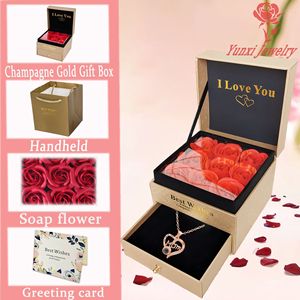 AYOYO Handmade Soap Flower Storage <strong>Box</strong> Mother's Day Gifts High Quality Jewelry <strong>Box</strong> Anniversary <strong>Valentine's</strong> Day Gift - Product Image 2