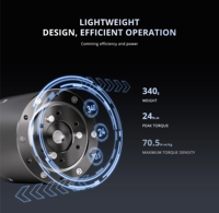 Module d'actionneur robotique CubeMars AK45-36 KV80, servomoteur brushless FOC à couple élevé de 24 Nm pour exosquelette, humanoïde, articulations de chien et composants.