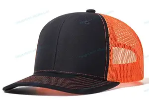 Custom Embroidery Leather Patch Richardson 112 Trucker Hat Mesh Blank Snapback Hat Plain Net Baseball Dad Cap Sports Caps