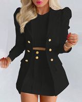 Nouvelle collection printemps-été : Ensemble deux pièces pour femme, style européen et américain, robe courte ajustée