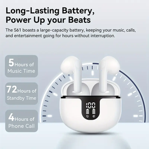 Caja de carga rápida tipo C, <span class=keywords><strong>altavoz</strong></span> de 13mm, auriculares inalámbricos 5,3 para <span class=keywords><strong>iPhone</strong></span> y Android, Auriculares deportivos de negocios para juegos, micrófono - Product Image 4