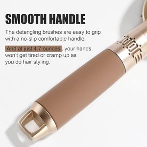 Juego de cepillos para el cabello de lujo chapados en oro ABS con logotipo privado personalizado al por mayor, juego de cepillos y peines mate antienredos populares en Europa - Product Image 4