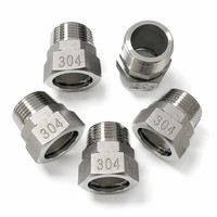 Accesorios de Tubería de Acero Inoxidable 304 Personalizados, de Alta Presión (3000 PSI), Barra Sólida Hexagonal, Extensión de 25/32/40/50 mm, Rosca Doble Macho