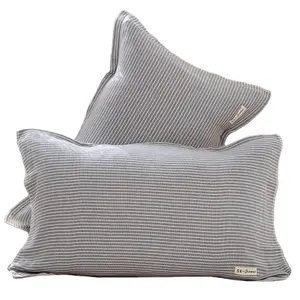 Özelleştirilebilir renk saf pamuk gazlı bez anti-sonbahar düz renk yastık havlu lüks yastık örtüsü