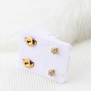 Orecchini per <span class=keywords><strong>Piercing</strong></span> all'<span class=keywords><strong>orecchio</strong></span> orecchini in <span class=keywords><strong>acciaio</strong></span> <span class=keywords><strong>chirurgico</strong></span> 316L all'ingrosso per bambini senza allergia gioielli per <span class=keywords><strong>Piercing</strong></span> del corpo - Product Image 3