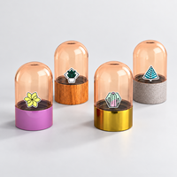 Pot en verre à dôme de 100 ml, couleur personnalisée, avec couvercle de sécurité enfant 3.5, pour herbes et fleurs, résistant aux enfants