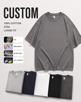 Camiseta de algodón peinado de alta calidad para hombre, estilo streetwear, corte holgado, hombros caídos, peso pesado, venta al por mayor OEM