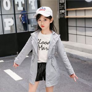 Manteau décontracté à manches longues pour enfants, coupe-vent à capuche avec lettres et fermeture éclair à la taille, idéal pour l'automne - Product Image 2
