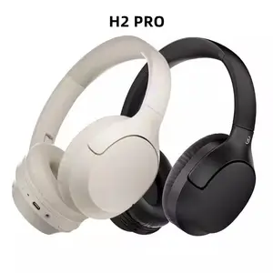 سماعات Qc سماعات H2 Pro Tws مطارات قابلة للطي تصميم باس هاي فاي وضع استريو Enc حقيقي لاسلكي 5.3 سماعات موسيقي للألعاب