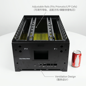 Gabinete de almacenamiento de energía de 51.2V 48V 16kWh para montaje en rack, para pequeños comercios, sistema solar comercial de 10kW-16kW, OEM personalizado al por mayor - Product Image 2
