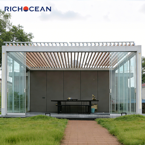 RICHOCEAN Fornitore Cinese di Gazebo Bioclimatico Elettrico Impermeabile in Alluminio con Tetto a Lamelle per Giardino - Product Image 1