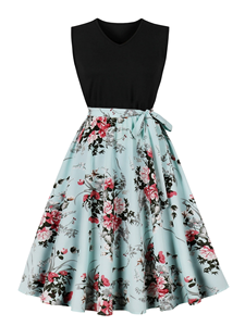 Robe d'été pour femmes, robe décontractée à pois, élégante, rétro, vintage, années 50, années 60, robe femme, rockabilly, <span class=keywords><strong>pin</strong></span>-<span class=keywords><strong>up</strong></span>, vêtements personnalisés de marque - Product Image 2