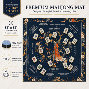 Tapis de mahjong américain de luxe 84x84cm, 3mm d'épaisseur, imperméable, antidérapant, durable, housse de table portable, livraison rapide en 3-7 jours - Product Image 4