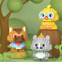 Bloques de Construcción de Animales de Micropartículas, Figura de Dibujos Animados, Modelo, Regalo para Festivales