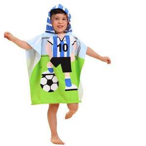 Poncho de microfibra Toallas de playa Diseño personalizado Verano Playa Usable Dibujos animados Impreso Niños Estilo tropical - Product Image 3