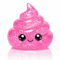 Jouet Squishy Mignon en Forme de Crotte Importé du Zhejiang, Modèle AK-007 en Caoutchouc TPR à Rebond Lent Anti-Stress, Paillettes Aurore Adorables, Unisexe, Tous Âges