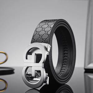 Sabuk Kulit Sapi Asli Mewah Langsung dari Pabrik untuk Pria, Kasual Bisnis dengan Gesper Otomatis dari Paduan Logam untuk Celana Pria - Product Image 4