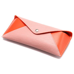 Étui de lunettes de soleil en cuir Pu avec épissure de couleur, Logo personnalisé, boîte de lunettes souple, emballage de lunettes - Product Image 6